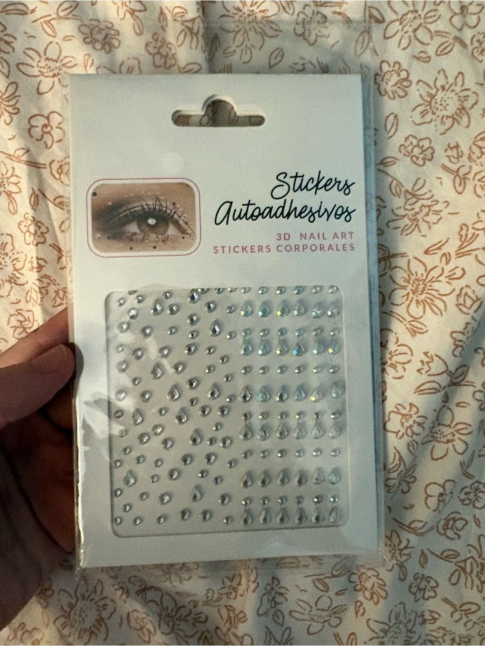 Self-Adhesive Silver Nail & Face Gem Stickers - Sparkling Accent Rhinestones